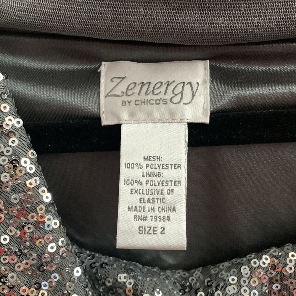 Chicos Zenergy size 2 or large in US. SEQUIN and lined - Picture 2 of 10